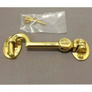 Large Bulk Solid Surface Brass Finish <b>Antique</b> Style Cage Design Left Open Cabin Hook with Easy Installation - Product Image 1