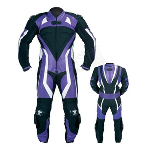 Combinaison de course en cuir une pièce, combinaison de conduite standard pour hommes avec rembourrage, combinaison de course moto, veste de moto en cuir - Product Image 5