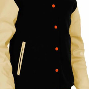 Vestes avec logo personnalisé 100% Varsity en laine et manches en cuir pour veste de baseball - Product Image 5