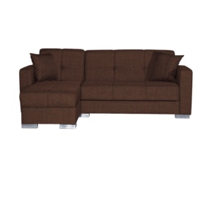 Modern <b>L</b>-<b>Shape</b> Sectional <b>Sofa</b> Bed with Storage Split Back Design Plastic Legs Three-Seater Fabric <b>Covered</b> 300$ - Product Image 1