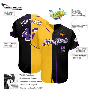 Camiseta de béisbol bordada personalizada, estilo, venta al por mayor - Product Image 6