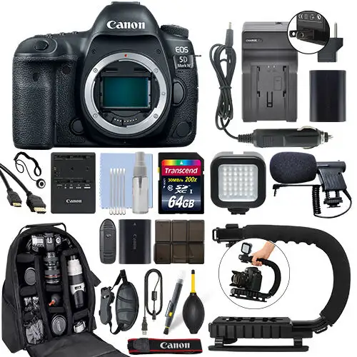 Wholesales, para câmera canon E-OS 5d mark iv dslr + 50mm 1.8 stm + 70-300 + kit de acessórios de luxo