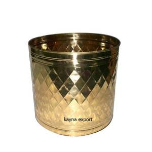 Maceta de lujo de metal con acabado antiguo de latón de metal artesanal para uso en el jardín del hogar maceta decorativa maceta de decoración de suelo - Product Image 2