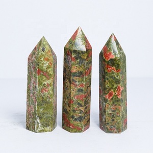 Tour d'Unakite naturelle brute/cristal de guérison d'obélisque pour l'équilibrage énergétique - Product Image 4
