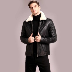 Veste en cuir confortable fait à la main pour hommes, produit de haute qualité, à bas prix, confortable et chaud, OEM - Product Image 4