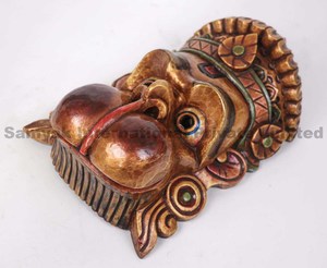 Escultura Religiosa de Madera de Lord Hanuman para Colgar en la Pared, Personalizable, Hecha en Nepal - Product Image 5