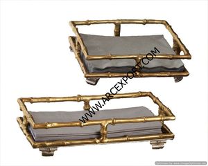 Moderne de luxe En Métal de Sculpture Décoration de Plateau de Table En Gros En Vrac Plateaux - Product Image 2