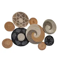 Ensemble de 9 paniers muraux africains de haute qualité, paniers décoratifs pour le mur bohème, 100% fait à la main par un artefact français