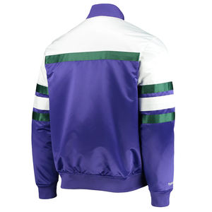 Veste bomber en satin personnalisée pour homme, logo personnalisé, style baseball, tendance, logo personnalisé, marque privée disponible - Product Image 4