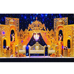 Maravillosa boda recepción corona etapa EE. UU. Gran boda nuevo oro etapa moderna boda etapa de decoración - Product Image 1