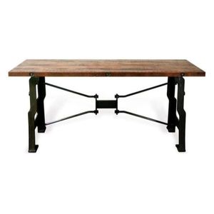 Industrial & Vintage Cast Iron & Solid Wood <b>Foldable</b> <b>Dining</b> <b>Table</b> for Apartment & Hotel Use 6-Seater - Product Image 1