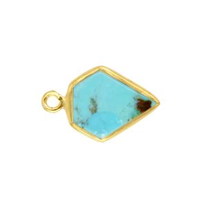 Colgante de turquesa de Arizona de 10x14mm personalizado, joyería de plata de ley 925 de alta calidad, colgantes finos de oro rodio encantadores para mujer - Product Image 4