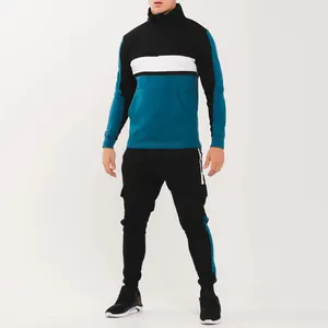 Custom Made High Quality Tracksuit Casual Sweat Suit for Men With Front 3 Quarter Zip