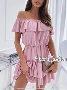 เดรสปักลายสไตล์โบฮีเมียนสีขาวแดงแฟชั่นสำหรับผู้หญิงคุณภาพสูงปี 2026 เสื้อคลุมแขนยาวสำหรับฤดูร้อน - Product Image 3