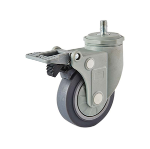 OEM/ODM High Quality 4 Inch Steel Industrial <b>Caster</b> <b>Wheels</b> Medical TPR Locking Swivel Style Noiseless From Vietnam - Product Image 4