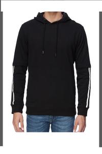Venta caliente ligero algodón/poliéster sudaderas con capucha de los hombres de manga larga logotipo personalizado de moda último diseño en relieve de impresión - Product Image 5