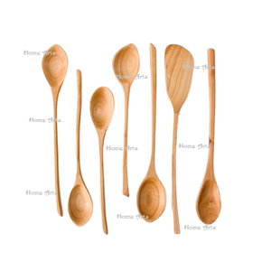 Cuillères en bois au design classique, cuillères de qualité supérieure, couverts pour la maison, l'hôtel et la restauration - Product Image 4