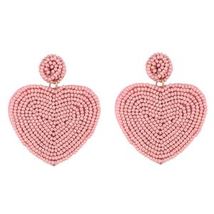 ¿Hecho a mano hueco granos de la semilla Plaza gota pendientes bohemio de resina de corazón con cuentas pendientes para chica de la India? - Product Image 4