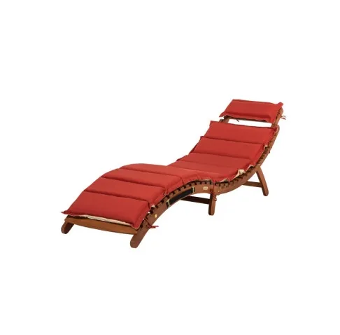 Leisure outdoor/resort pool furniture garden outdoor sunlounger double seater lounge rattan sun lounger with red color