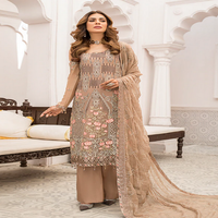 Robe Salwar en tissu en mousseline de soie de haute qualité pour femmes tenue de fête élégante inspirée du style indien et pakistanais