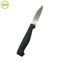 Goede grip gekarteld lemmet roestvrijstalen mes 3'' schilmesje zilver gepolijst hard plastic handvat ambidextrous multifunctioneel