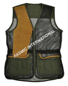 Gilet de tir d'argile avec poches à cartouche de balle Gilet de tir en argile en maille arrière avec logo personnalisé - Product Image 4