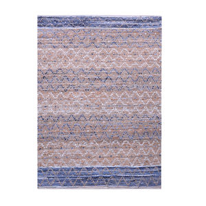 พรมปูพื้นผ้าปอกระเจาทำมือวัสดุคอตตอน100% ผ้าทอลายปักสวยงามดีไซน์ทันสมัย - Product Image 1