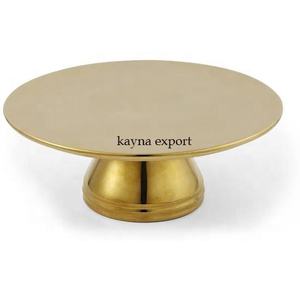 Elegante Soporte Redondo para Pastel de Metal Chapado en Oro para Decoración de Bodas, Herramienta para Pastel con Acabado Brillante, Decoración para Fiestas de Cumpleaños - Product Image 1