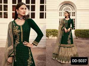 Traje de boda bordado de Georgette para mujer, traje Salwar con borde, indio, paquistaní, Salwar, Kameez - Product Image 2