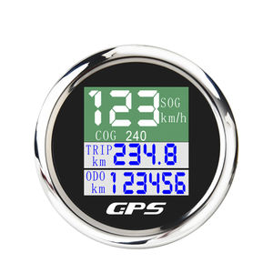 Compteur de vitesse GPS numérique multifonction étanche à visage noir de 2-1/16 "52mm de haute qualité pour la marine et l'automobile - Product Image 1