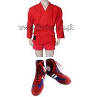 N Custom Logo 100% Coton Hybride Tissu Sambo Kurtka Wrestling Uniform Sambo Jacket and Short Set