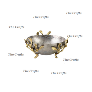 Bol à fruits en acier inoxydable et aluminium en vrac avec support Bol à collations décoratif de haute qualité - Product Image 4