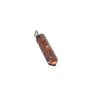 Red Carnelian Orgonite Pencil Pendant - Product Image 1