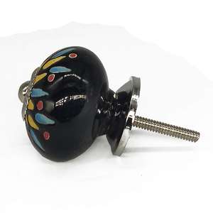 Perillas de cerámica pintadas a mano glamorosas para cocina y decoración del hogar para tocador y cajón con toque personalizado - Product Image 3