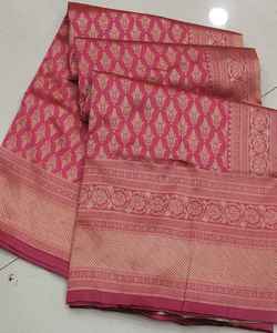 Banarasi Soie Jacquard Saree Avec Chemisier Femmes Porter Dames Fête Festival Usage Quotidien Doux Coton Soie Sari En Gros Bas Prix Vêtements Vêtement - Product Image 1