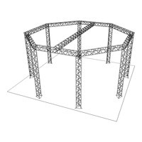 Booth Truss pantalla/eventos/escenario móvil booth de metal de pie y trussing para la decoración usada Iglesia equipo