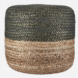 Jute Braided Pouf Removable Cover <b>Stool</b> & <b>Ottoman</b> Modern Pouf Living Room Furniture Home 10F Brand Multi-Use - Product Image 3