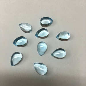 ลูกแพร์บุษราคัมสีฟ้าท้องฟ้าธรรมชาติขนาด3มม. 4มม. 5มม. ทำเครื่องประดับอัญมณีกึ่งมีค่าเทียบ - Product Image 2