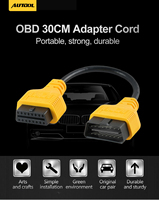Cable Adaptador de Diagnóstico AUTOOL Auto OBD 2, Conector de Extensión OBD2 II ELM327 para Automóvil, Cable de Extensión de 16 Pines Macho a Hembra de 30 cm