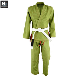 ชุดคาราเต้ผ้าฝ้าย 100% ผลิตตามสั่ง ขายดีที่สุด ดีไซน์สวยงาม ชุดยูนิฟอร์มคาราเต้ผู้ชาย สีเขียว - Product Image 2