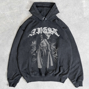 Haute qualité 100% coton 420 Gsm pull lourd sweat à capuche surdimensionné pour hommes sans chaîne sweat à capuche hiver motif 3D Logo brodé - Product Image 2