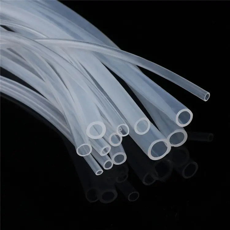 Tubos de silicone transparentes 4mm x 1mm, tubulação de borracha de silicone para a indústria