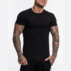 100% Premium pamuk 160gsm özel LOGO baskı T-shirt erkek boş düz T gömlek katı erkekler 100% saf pamuk erkekler T gömlek