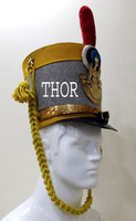 Casque en cuir d'officiers à chapeau Shako médiéval
