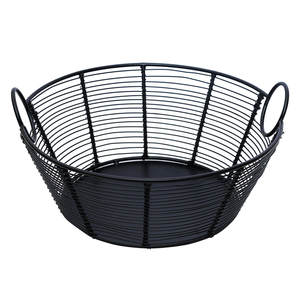 Panier en fer forgé avec poignées, rangement et organisation à domicile, panier à fruits pour la vaisselle, panier décoratif en Inde - Product Image 5