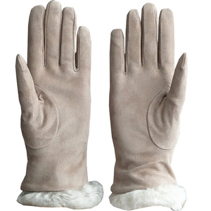 Custom Color Breathable Genuine Leather <b>Fur</b> <b>Trim</b> Wrist Driving Gloves Outdoor/SKI/Travel-Keven Impex Spring/Summer Daily - Product Image 3