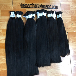 Extensiones de Cabello Virgen Remy Liso sin Procesar al por Mayor - Estilo Ondulado Sedoso, Origen Vietnam, 100g por Pieza, Sin Piojos/Ni Lêndas - Product Image 1