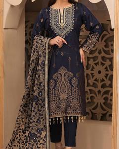 Traje Salwar Kameez de Alta Calidad para Mujer, Estilo Indio-Pakistaní, Listo para Usar, de 3 Piezas, para Fiesta, Marca Masoori, Organza Jacquard - Product Image 2