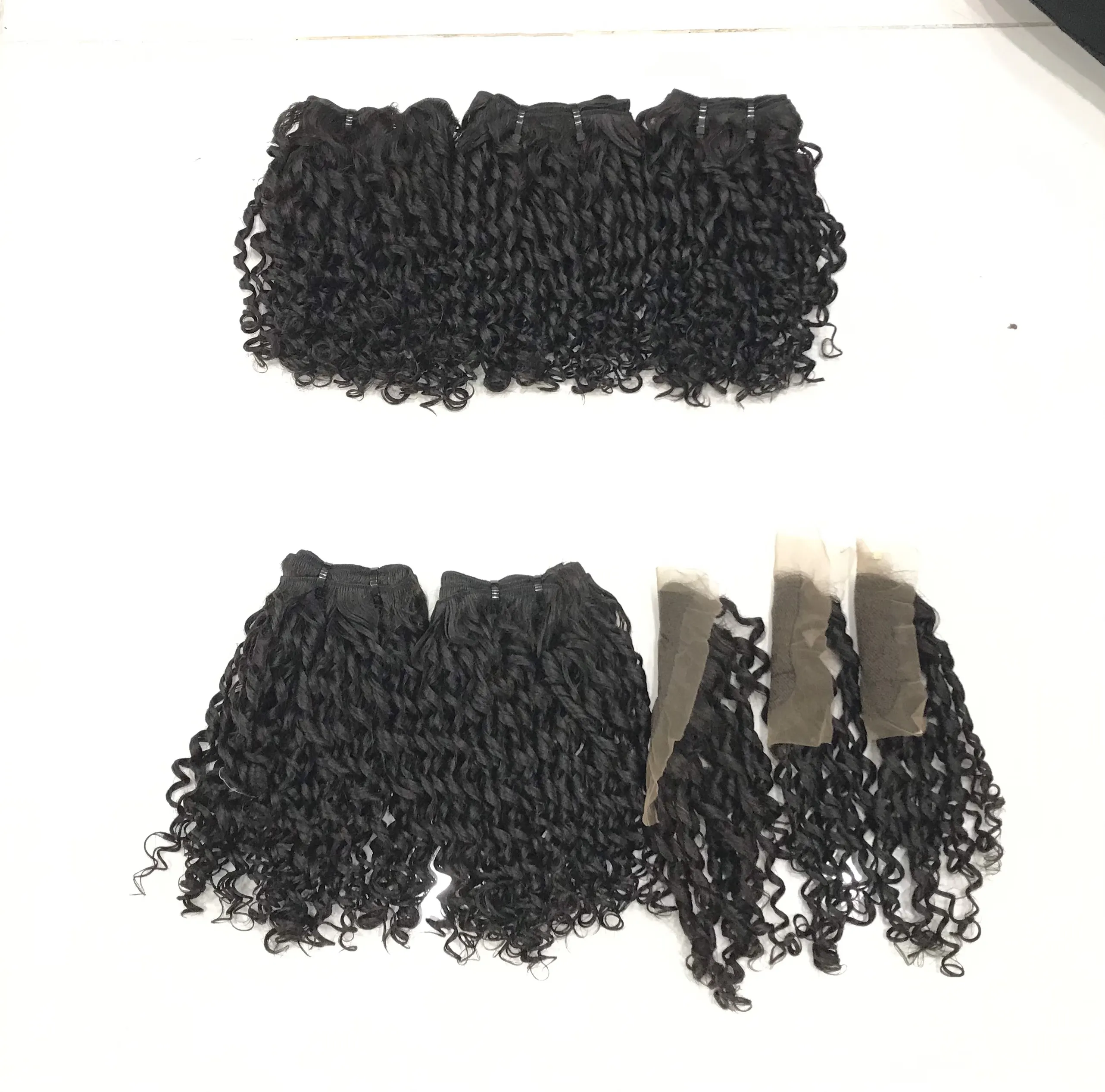 18 Oct 2021 Top Choice Hottest Product Human Curly Hair Brush Bundles With Closure And Welf Hair Extension
