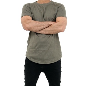 Camiseta de manga corta para hombre, de color sólido, ajustada, talla grande, cuello redondo clásico, de algodón, para máquina de impresión/camisetas para hombre - Product Image 2